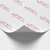 Papier Cadeau Nom minimaliste moderne élégant professionnel (Coin)