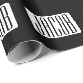 Papier Cadeau Nom moderne ou nom de marque modifiable pour l'ent (Coin rond)