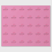Papier Cadeau Nom monogramme de script classique tendance (Plat)