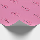 Papier Cadeau Nom monogramme de script classique tendance (Coin)