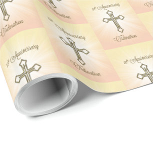 Papier Cadeau Nom personnalisé, 10e anniversaire de l'ordination