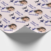 Papier Cadeau Nom personnalisé Âge photo Ballet Anniversaire (Coin)
