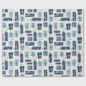 Papier Cadeau Nom personnalisé Boho présente Noël Motif (Plat)