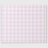 Papier Cadeau Nom personnalisé de la Couronne Princesse (Plat)