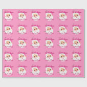 Papier Cadeau Nom Personnalisé De Santa Claus Enfants Cadeau de (Plat)