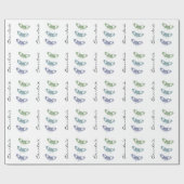 Papier Cadeau Nom personnalisé des papillons (Plat)