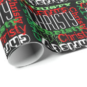 Papier Cadeau Nom personnalisé Enfants Noël (Coin rond)