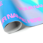 Papier Cadeau Nom personnalisé Fabot (Coin rond)