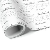 Papier Cadeau Nom personnalisé, Félicitations à la retraite Noir (Coin rond)