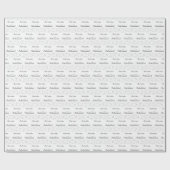 Papier Cadeau Nom personnalisé, Félicitations à la retraite Noir (Plat)