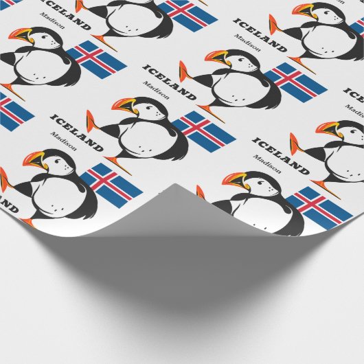 Papier Cadeau Nom personnalisé Islande (Coin)