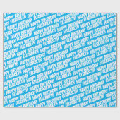 Papier Cadeau Nom personnalisé Joyeux anniversaire (Plat)