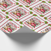 Papier Cadeau Nom personnalisé livraison pôle Nord Noël (Coin)