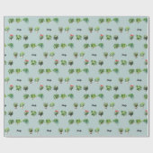 Papier Cadeau Nom personnalisé mignon Plante (Plat)