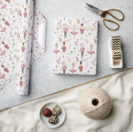 Papier Cadeau Nom personnalisé Nutcracker Ballet Ballerina Noël