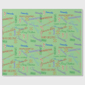 Papier Cadeau Nom personnalisé Petit texte Vacances Noël Guerre (Plat)