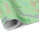 Papier Cadeau Nom personnalisé Petit texte Vacances Noël Guerre (Coin rond)