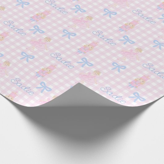 Papier Cadeau Nom personnalisé Preppy Nutcracker (Coin)