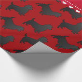 Papier Cadeau Nom personnalisé rouge cairn terrier chiens (Coin)