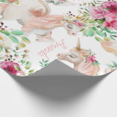 Papier Cadeau Nom personnalisé Unicorn Lover Plutôt (Coin)