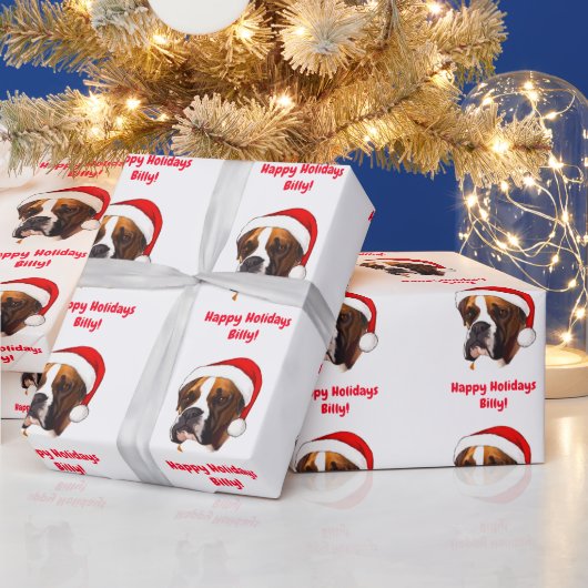 Papier Cadeau Nom Personnaliser Boxer dans un papier d'enveloppe (Vacances)
