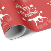 Papier Cadeau Nom personnel de Christmas Wrapping Paper (Coin rond)