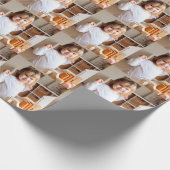 Papier Cadeau Nom photo et script de votre enfant (Coin)