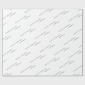 Papier Cadeau Nom Professionnel Personnalisé Avec Script D'Amour (Plat)