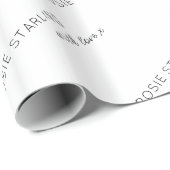 Papier Cadeau Nom Professionnel Personnalisé Avec Script D'Amour (Coin rond)