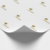 Papier Cadeau Nom propre Créatif Tendance Couleur Or Script (Coin)