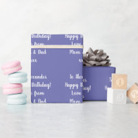 Nom Typographie moderne Périwinkle Joyeux annivers
