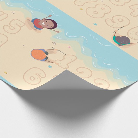 Papier Cadeau Nombre Dans Le Sable