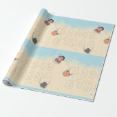 Papier Cadeau Nombres dans le sable (Déroulé)