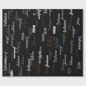 Papier Cadeau nommé . votre propre nom . personnalisé (Plat)