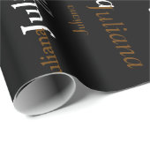 Papier Cadeau nommé . votre propre nom . personnalisé (Coin rond)