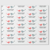 Papier Cadeau Noms de chambre de mariée Inséparable mignonne mar (Plat)