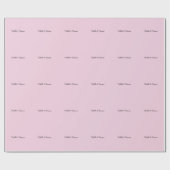 Papier Cadeau Noms de couple classiques professionnels uniques (Plat)
