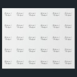 Papier Cadeau Noms de couple de calligraphie chic adorables<br><div class="desc">Vous pouvez facilement changer les polices,  l'image de fond et la couleur,  les caractères de lettre.</div>