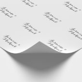 Papier Cadeau Noms de couples en calligraphie chic adorables  (Coin)