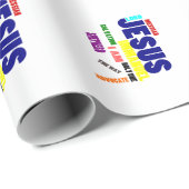 Papier Cadeau Noms de Jésus enveloppant du papier (Coin rond)