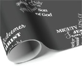 Papier Cadeau Noms de Jésus Papier d'enveloppement de Noël B (Coin rond)