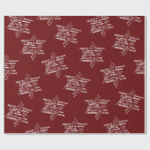 Papier Cadeau Noms de Noël de Jésus Enveloppement Papier R (Plat)