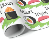 Papier Cadeau Noms des sushis (Coin rond)