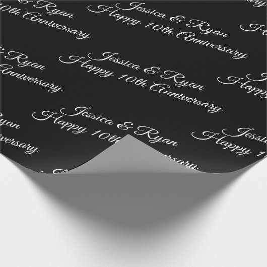 Papier Cadeau Noms do-it-yourself, Anniversaire Année, Script bl (Coin)