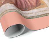 Papier Cadeau NONCIATION de Fra Beato Angelico Christmas Pink (Coin rond)