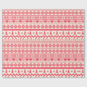 Papier Cadeau Nordic Knit Christmas Wrapping Paper (Plat)