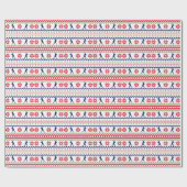 Papier Cadeau Nordic Style Baseball Hitter Christmas (Plat)