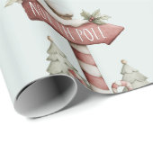 Papier Cadeau North Pole Sign | Wrapping Paper (Coin rond)