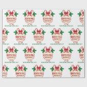 Papier Cadeau North Pole University Candy Cane Holiday Christmas (Plat)