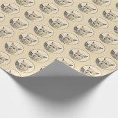 Papier Cadeau Norwich Terrier Peinture - Cute Original Dog Art (Coin)